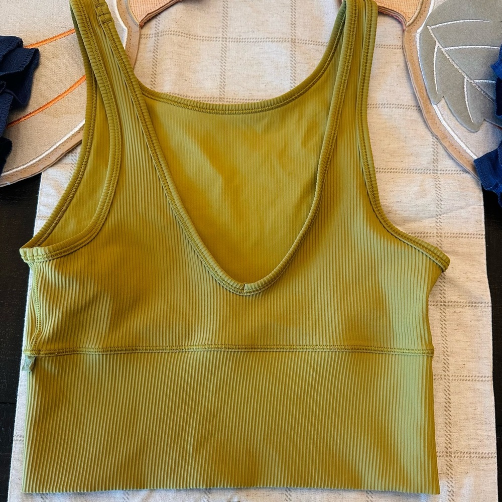 lululemon athletica Olive Green Tank Top